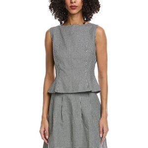 Seraphina Womens  Linen-Blend Blouson Vest, Black